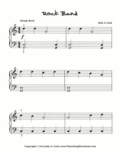 Rock Band | free sheet music