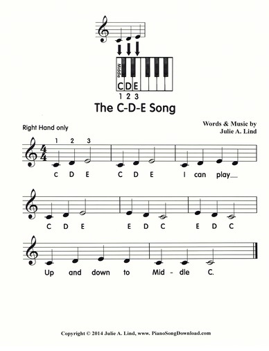 CDE Song: beginning piano solo
