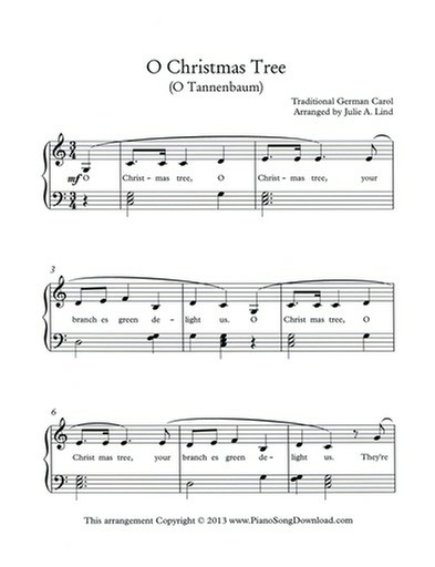 O Christmas Tree Free Level 2 Christmas Piano Sheet Music With Lyrics - oh christmas tree roblox sheet music