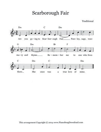 Traditional – Scarborough Fair Lyrics