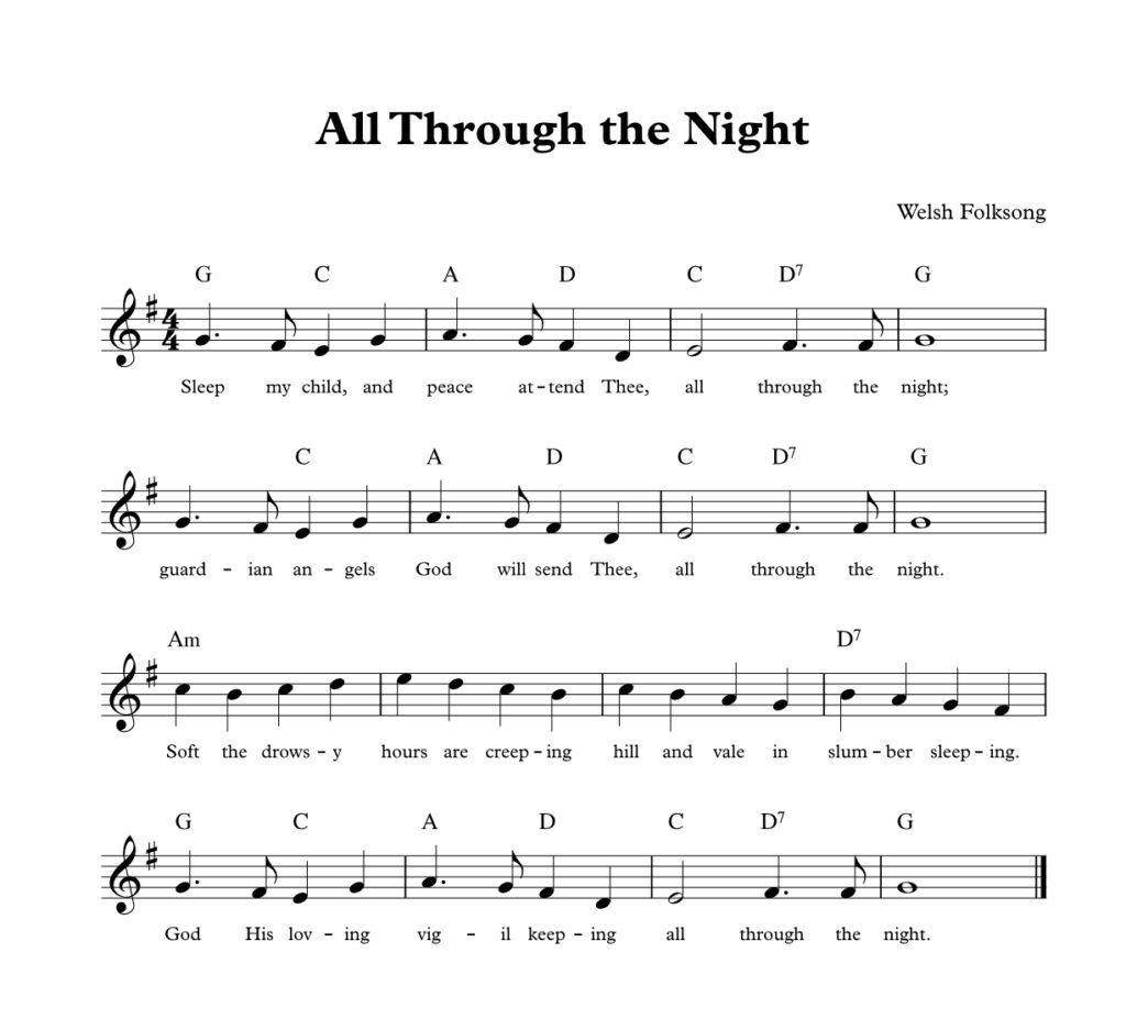 All Through the Night Lead Sheet
