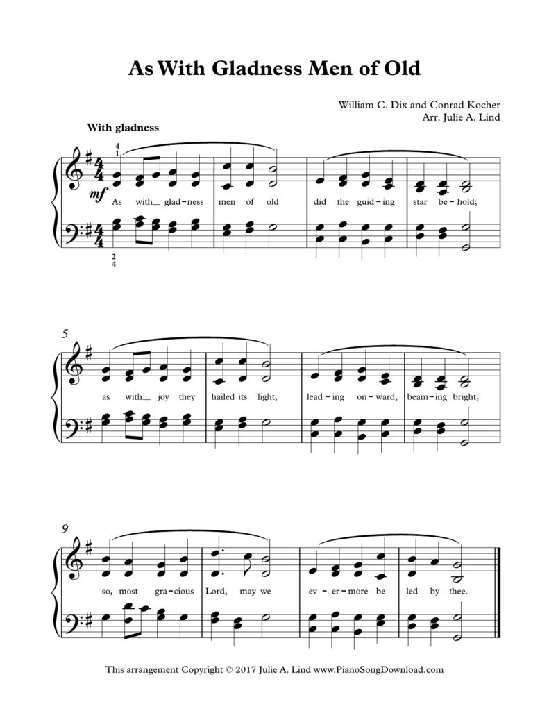 As With Gladness Men of Old