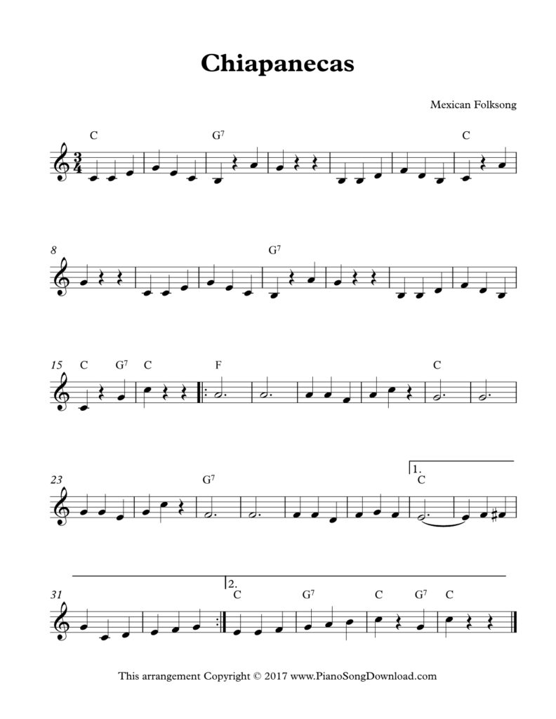 Chiapanecas Lead Sheet