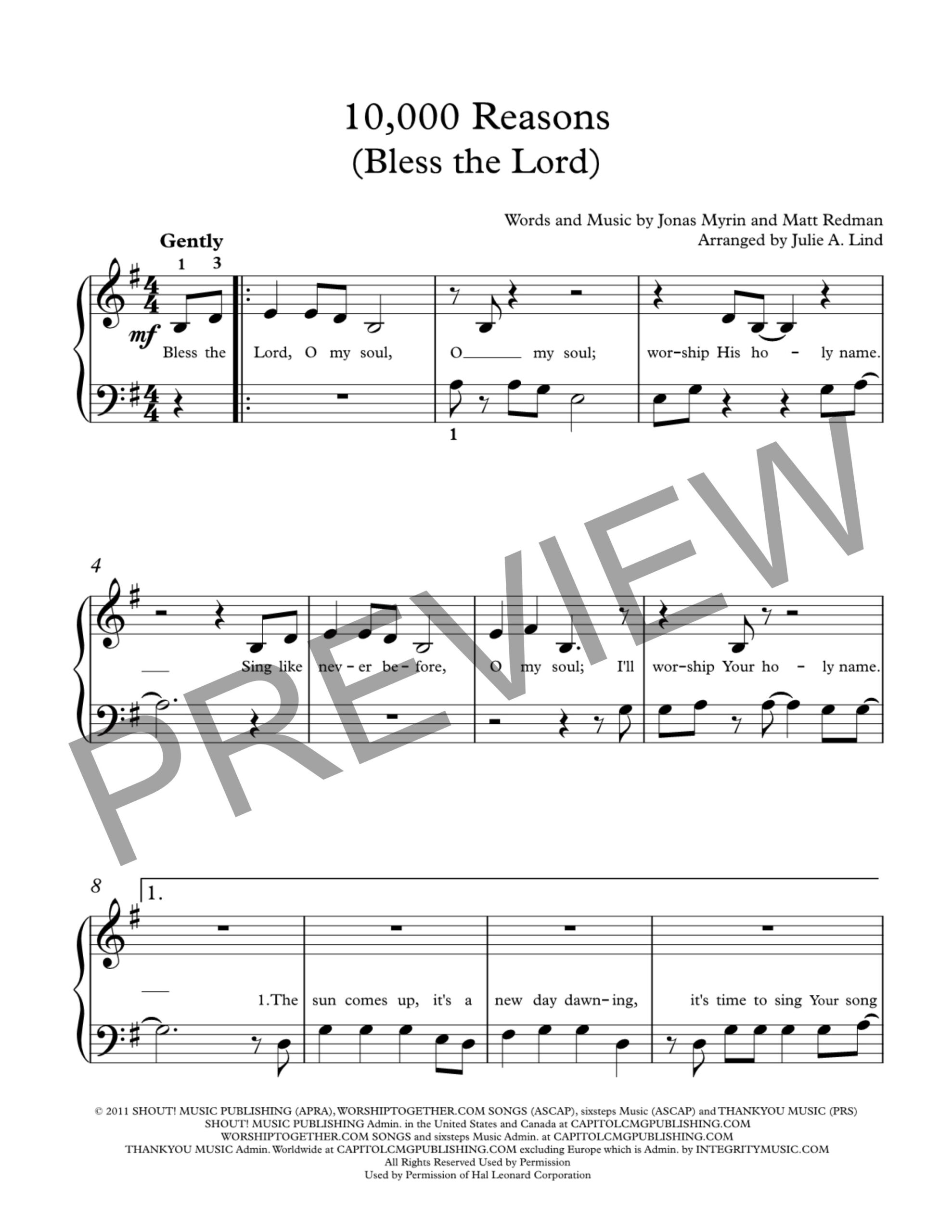 10,000 Reasons Bless the Lord by Matt Redman