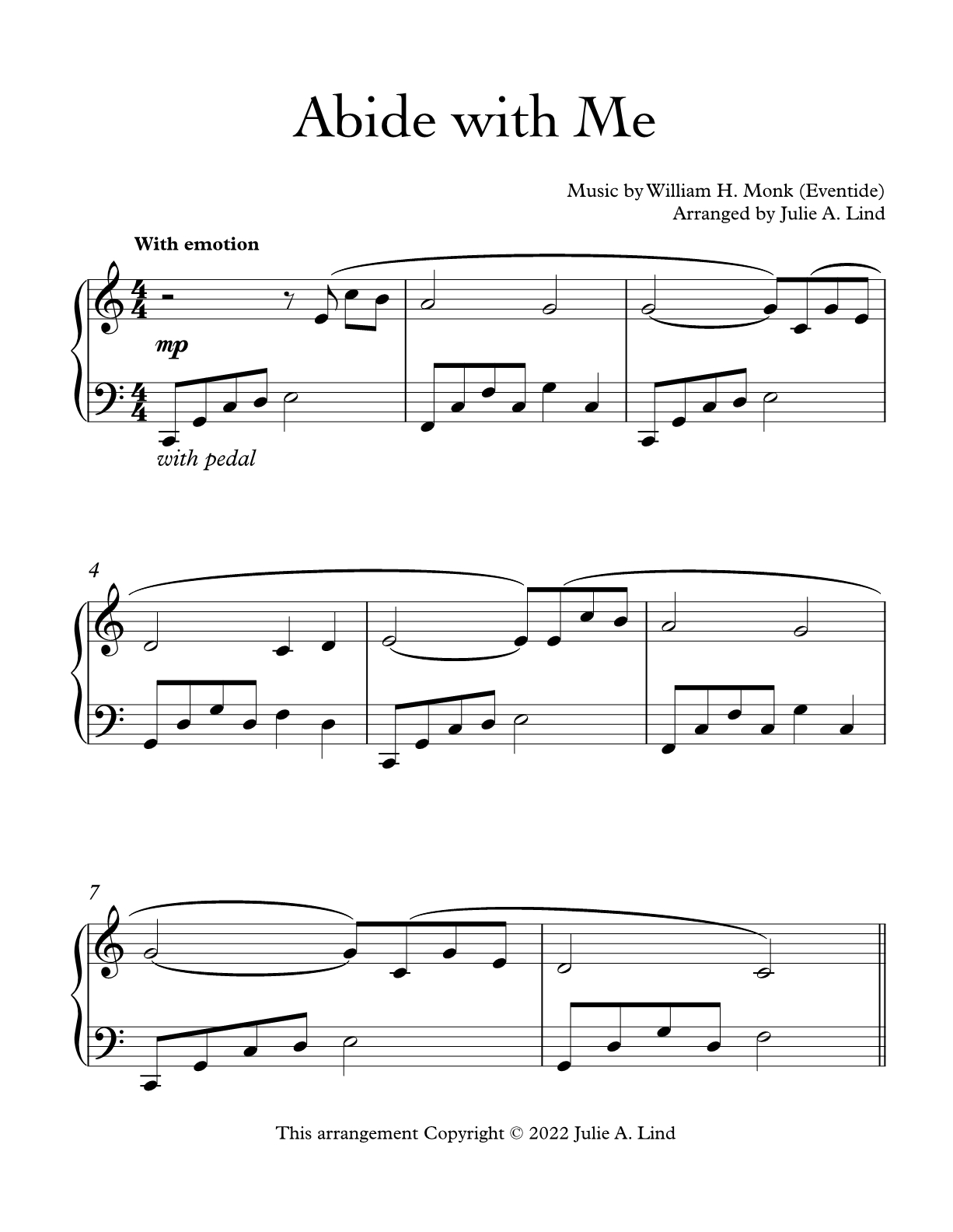 Abide in Me piano sheet music