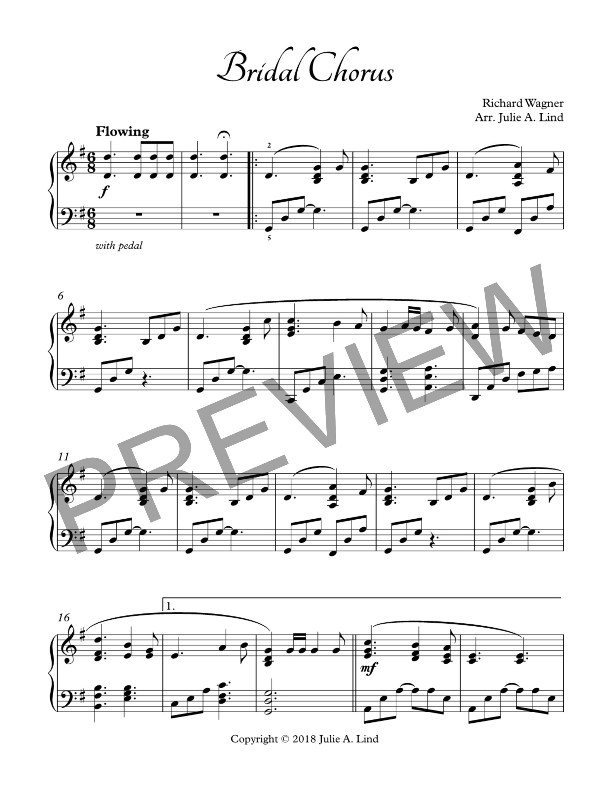 Bridal Chorus: Wedding Processional arranged by Julie Lind