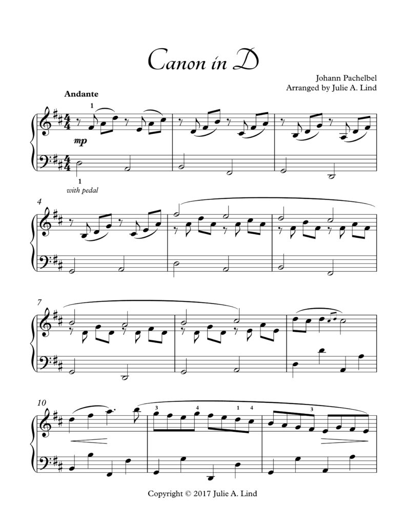Canon in D by Julie Lind