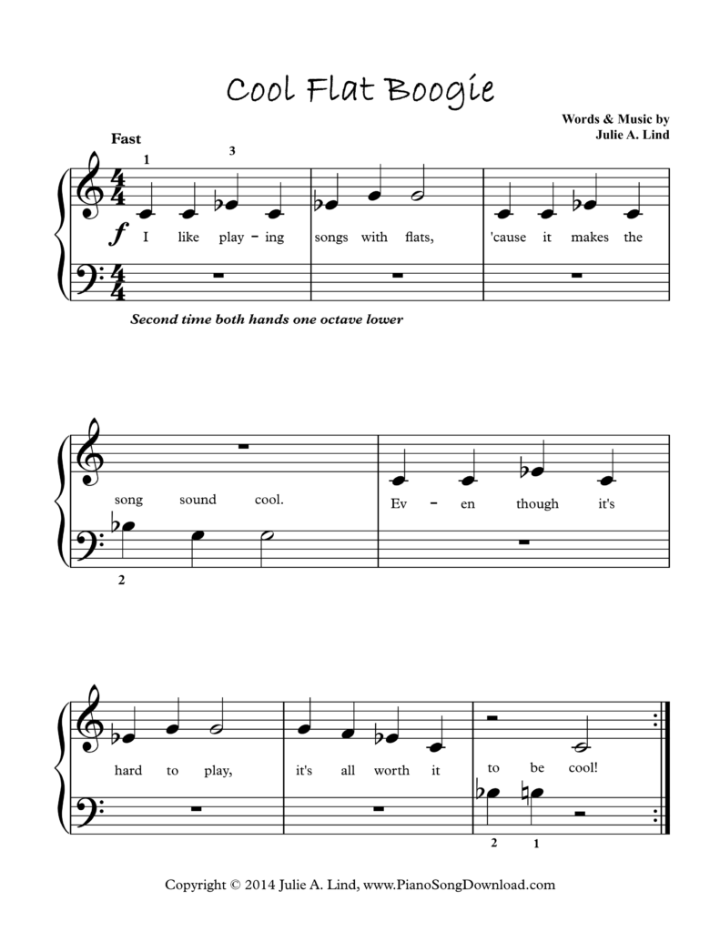Cool Flat Boogie Level 1 piano sheet music