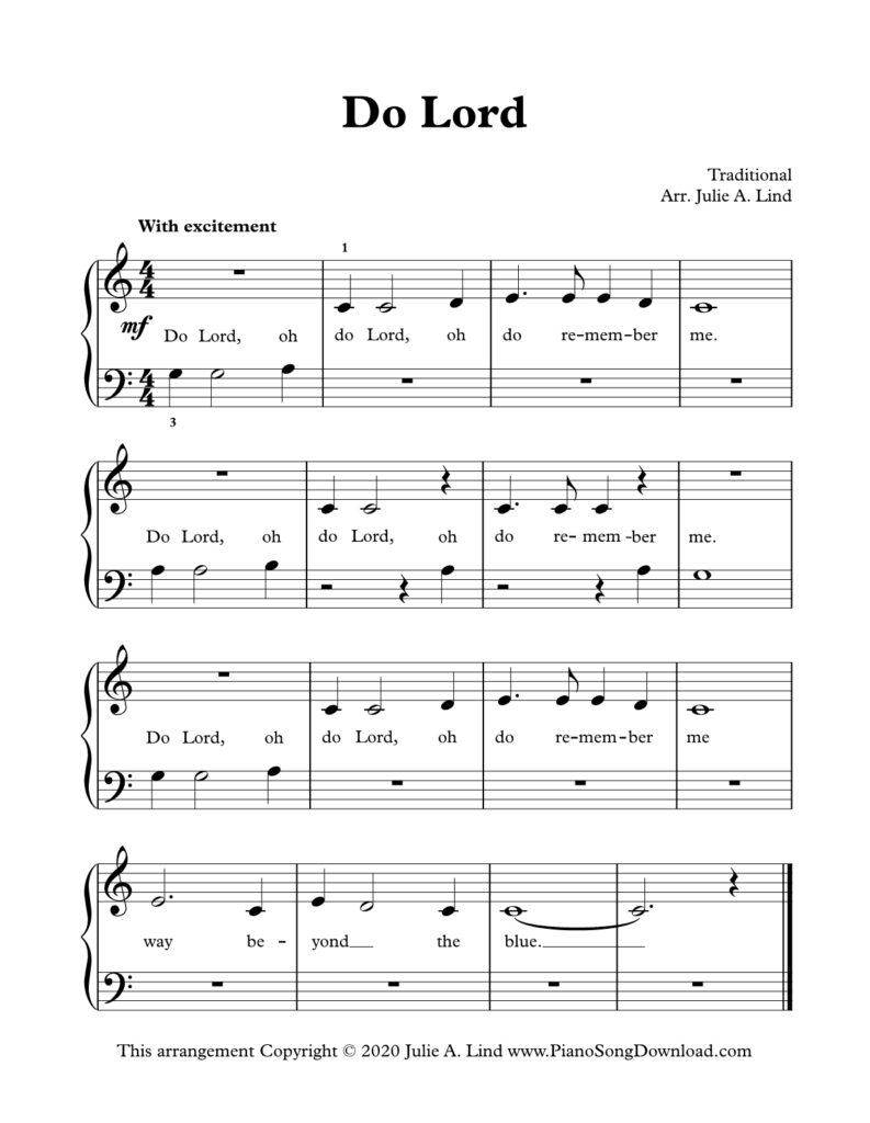 Do Lord Level 1 Chorus piano sheet music