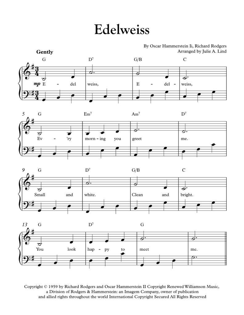 Edelweiss - Piano