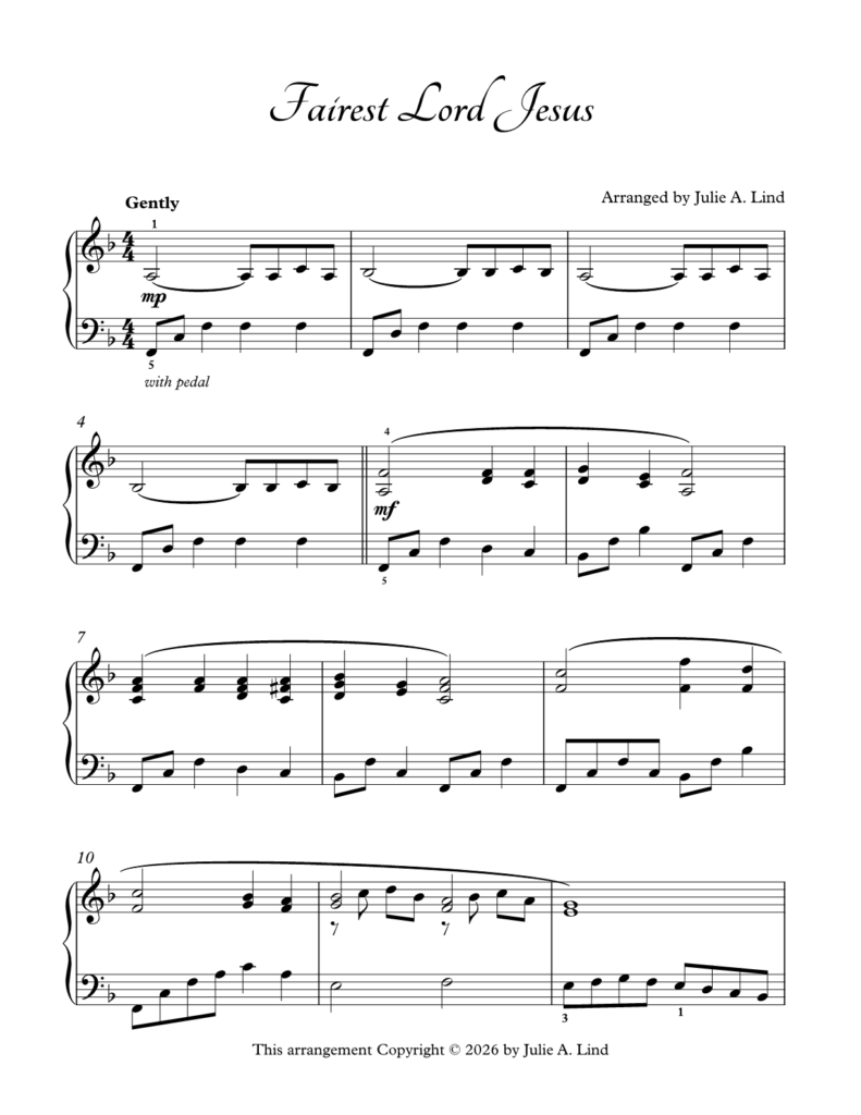 Fairest Lord Jesus - Julie Lind