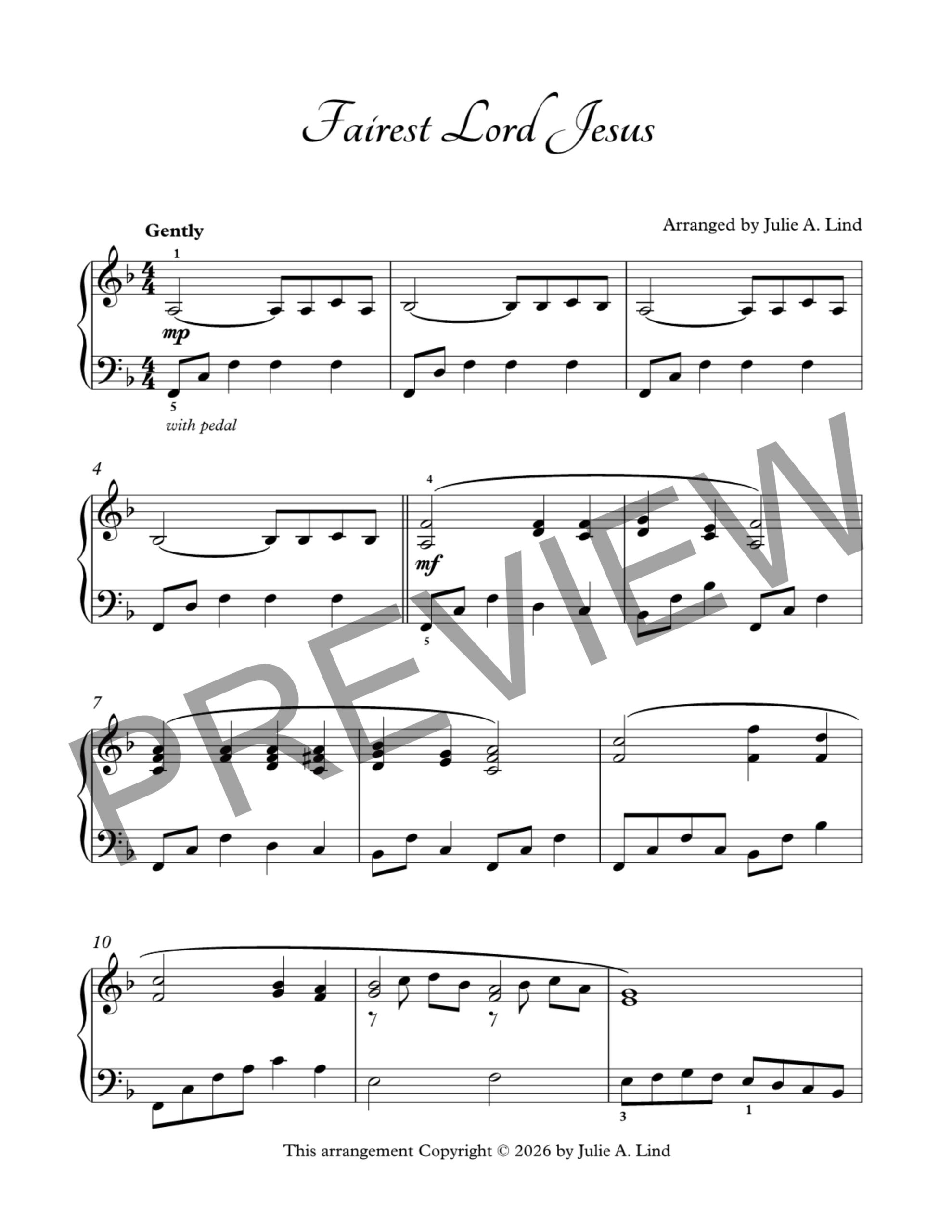 Fairest Lord Jesus by Julie Lind
