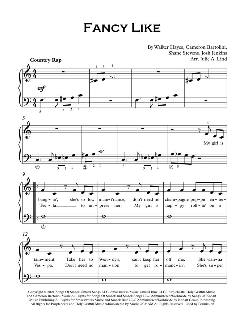 Fancy Like - Piano