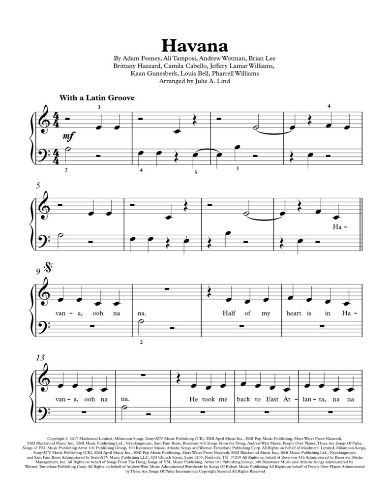 Havana - arranged by Julie Lind