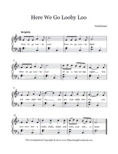 Here We Go Looby Loo Level 3 piano sheet music