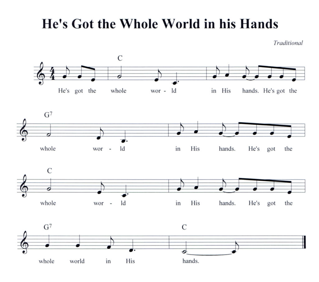 He's Got the Whole World in His Hands lead sheet