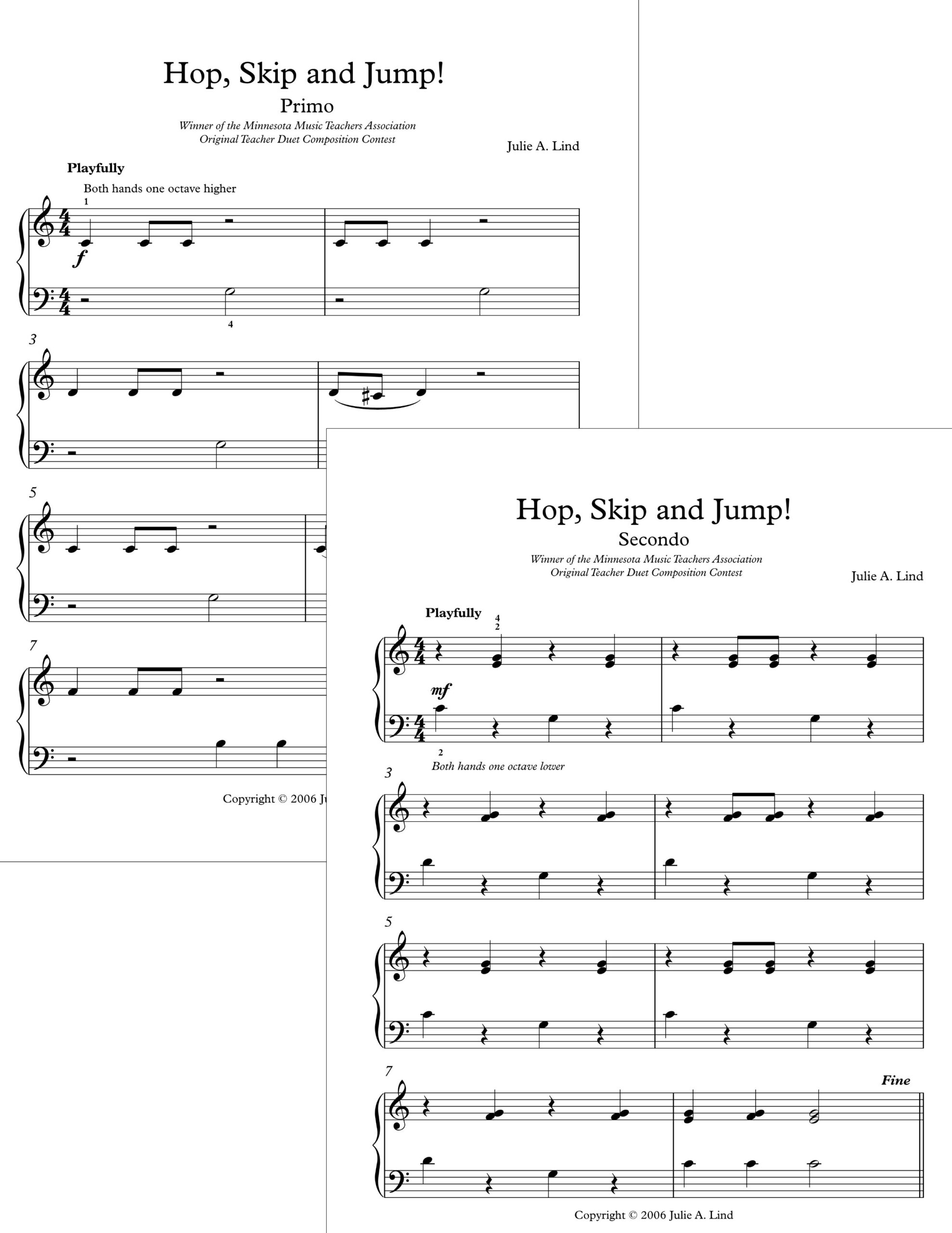 Hop, Skip and Jump! Duet by Julie Lind