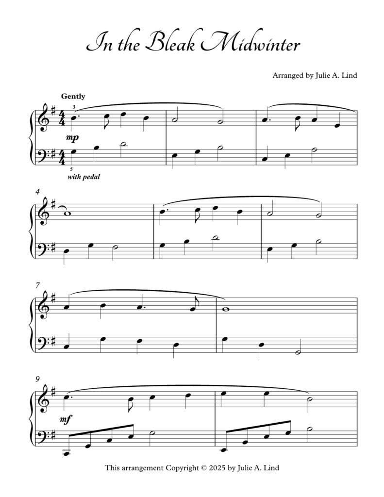 In the Bleak Midwinter - Julie Lind
