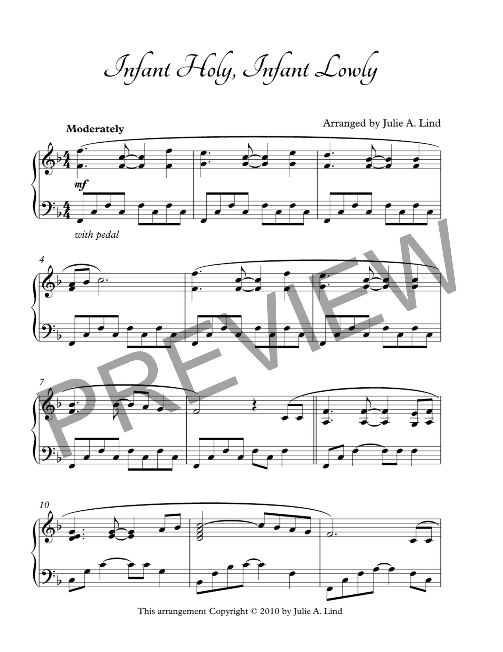 Infant Holy, Infant Lowly by Julie Lind