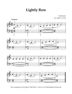 Lightly Row Level 2 piano sheet music