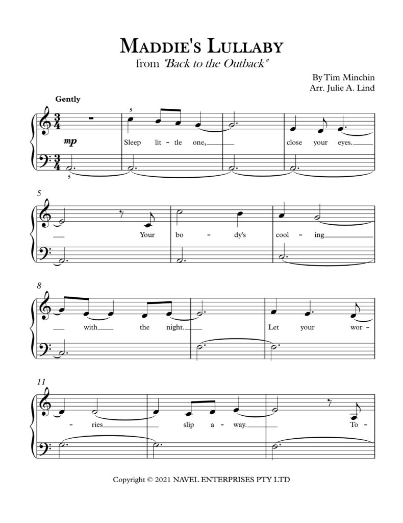 Maddies Lullaby - Piano
