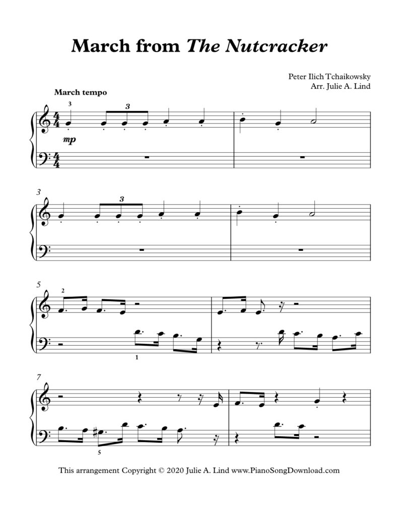 March from The Nutcracker Level 1 piano sheet music