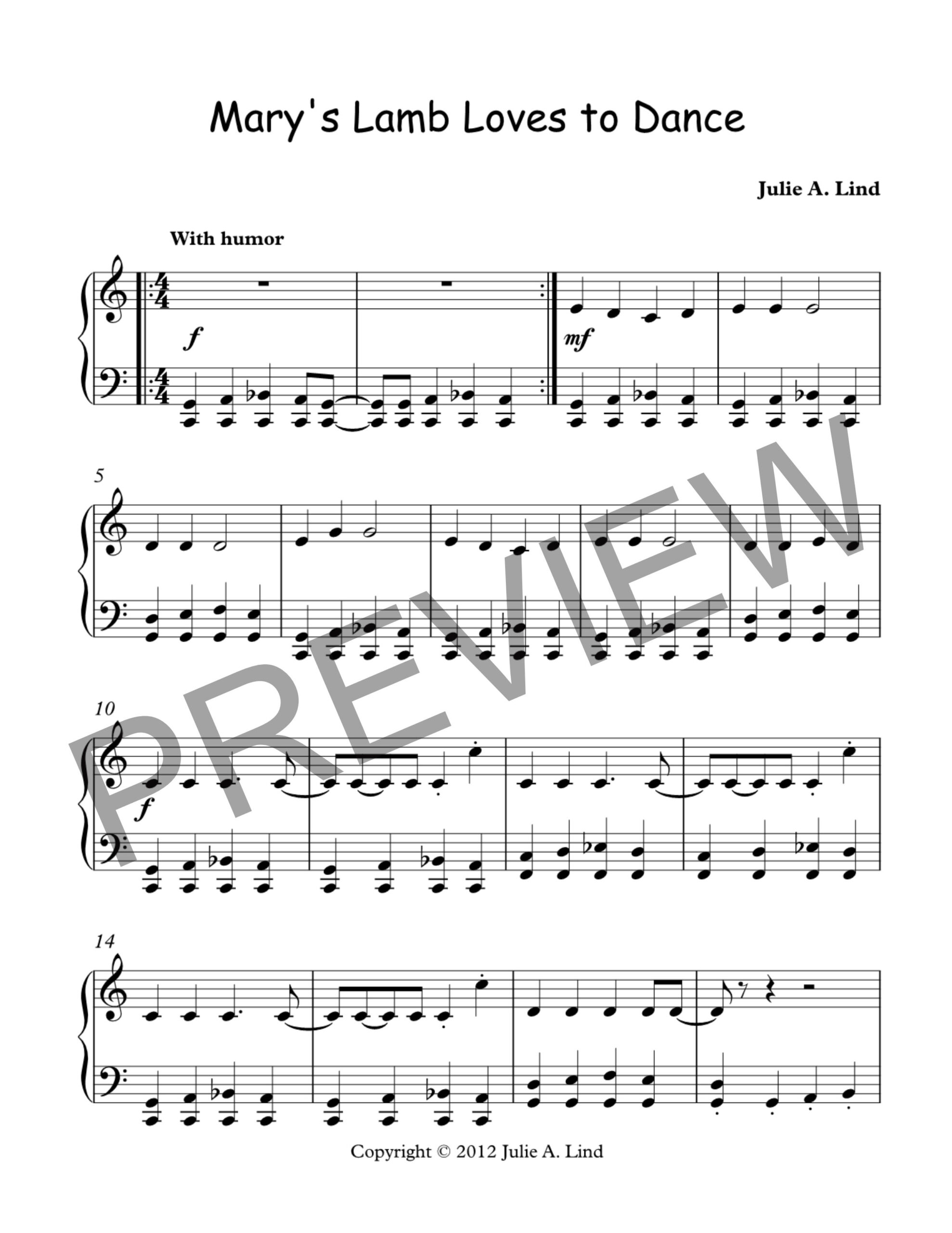 Mary's Lamb Loves to Dance by Julie Lind
