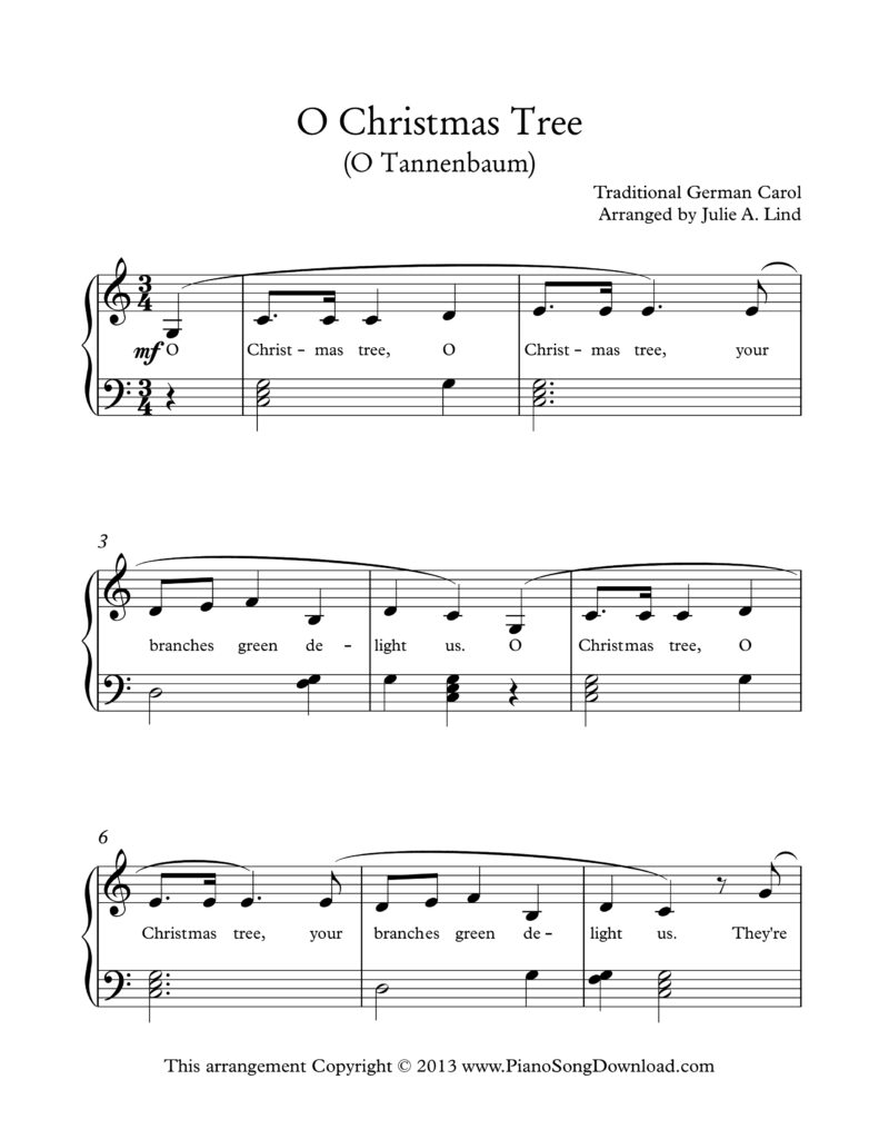 O Christmas Tree Level 2 piano sheet music