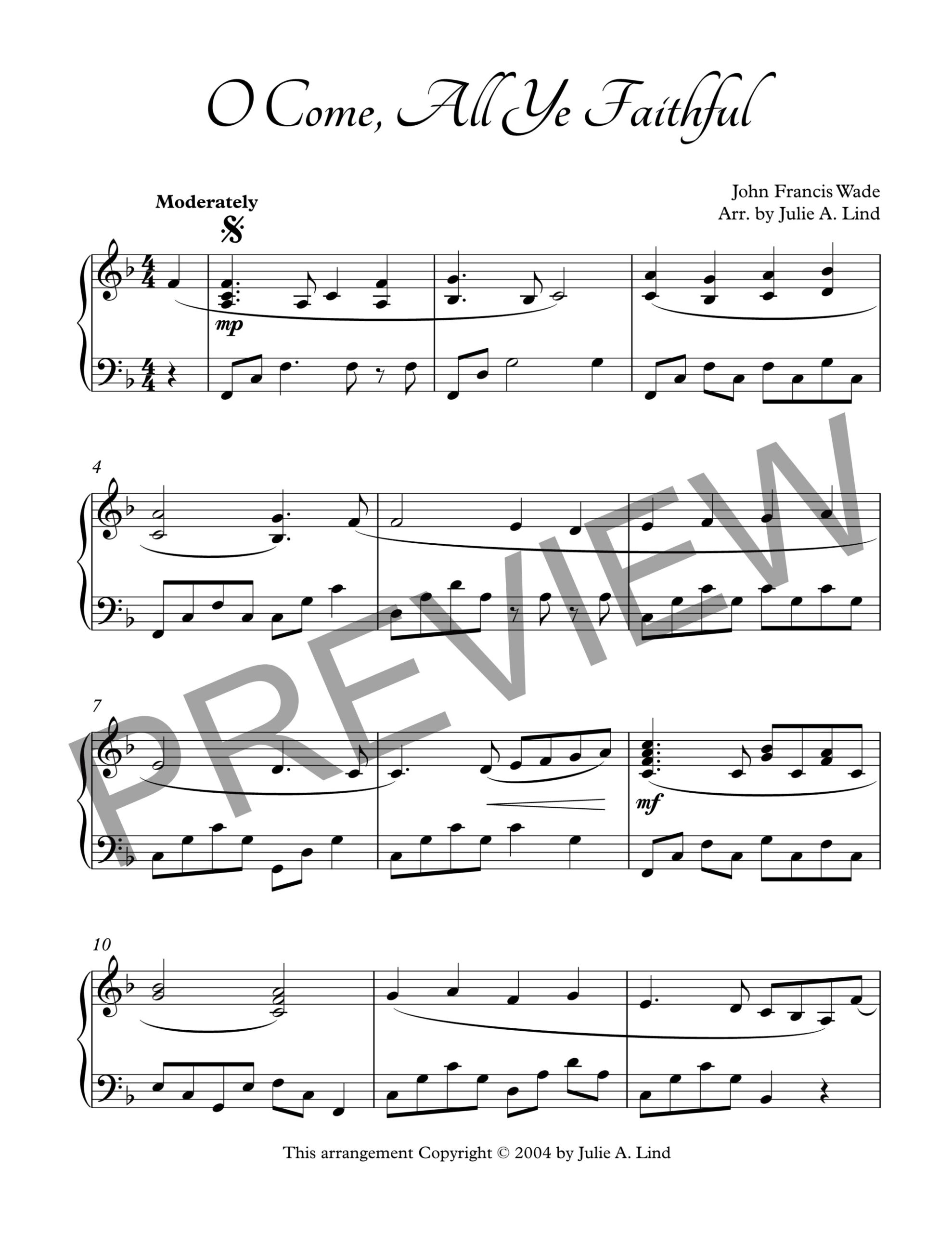 O Come All Ye Faithful by Julie Lind