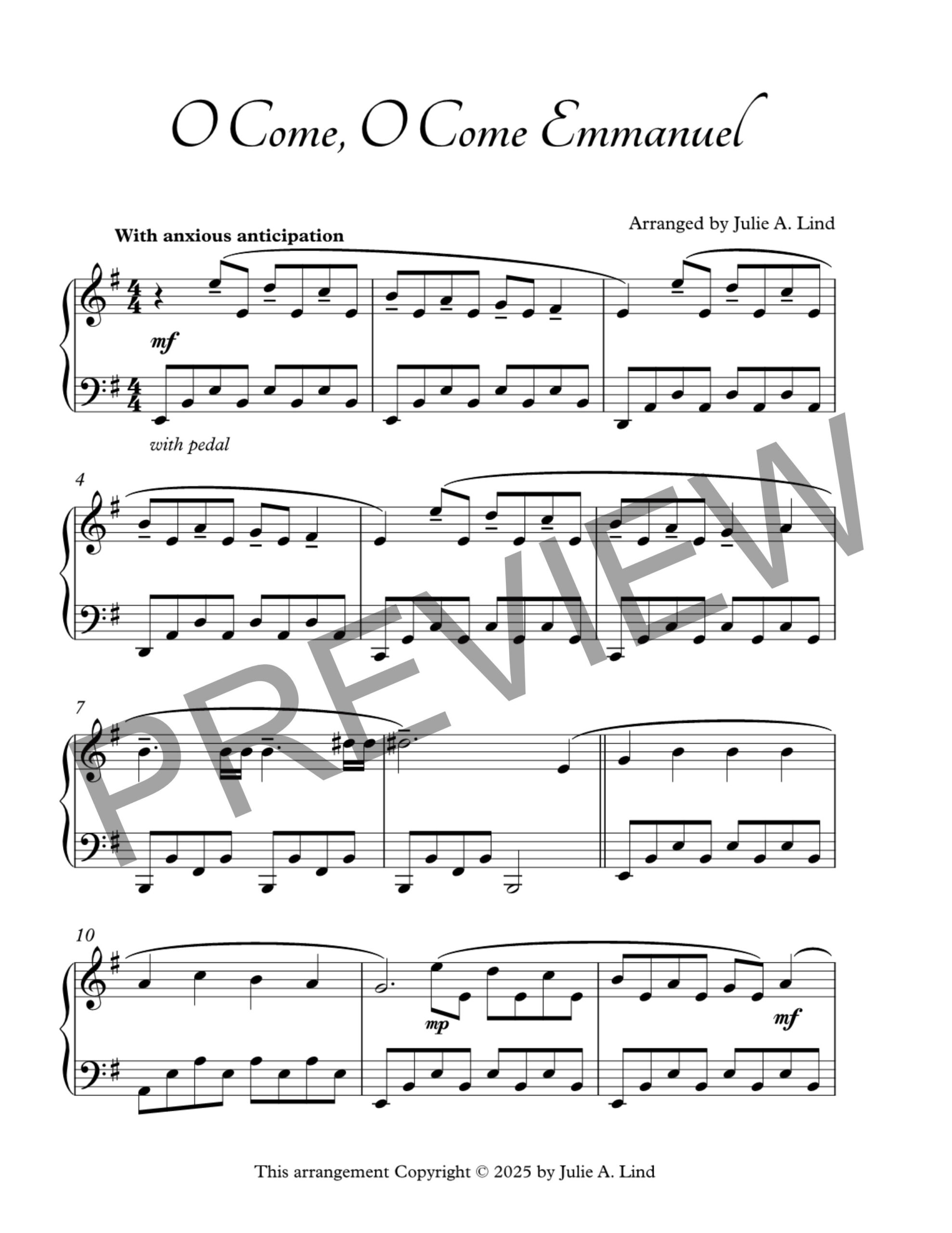 O Come O Come Emmanuel by Julie Lind