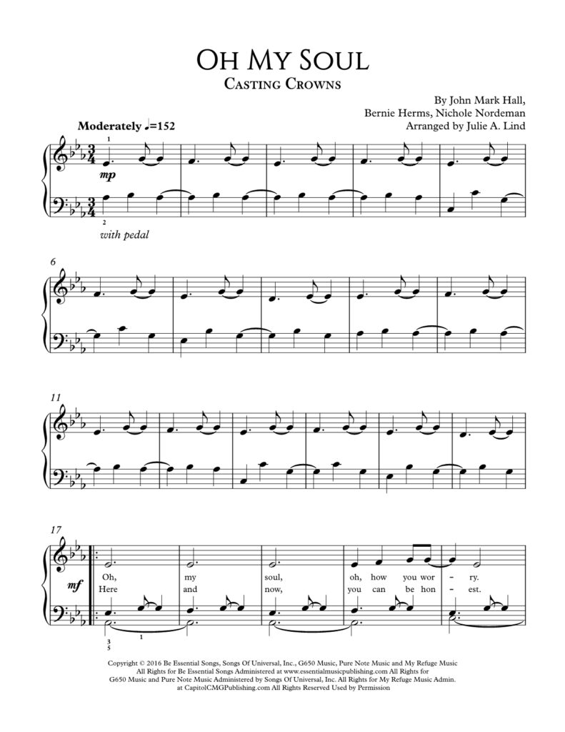 Oh My Soul - piano