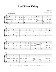 Red River Valley Level 1 piano sheet music