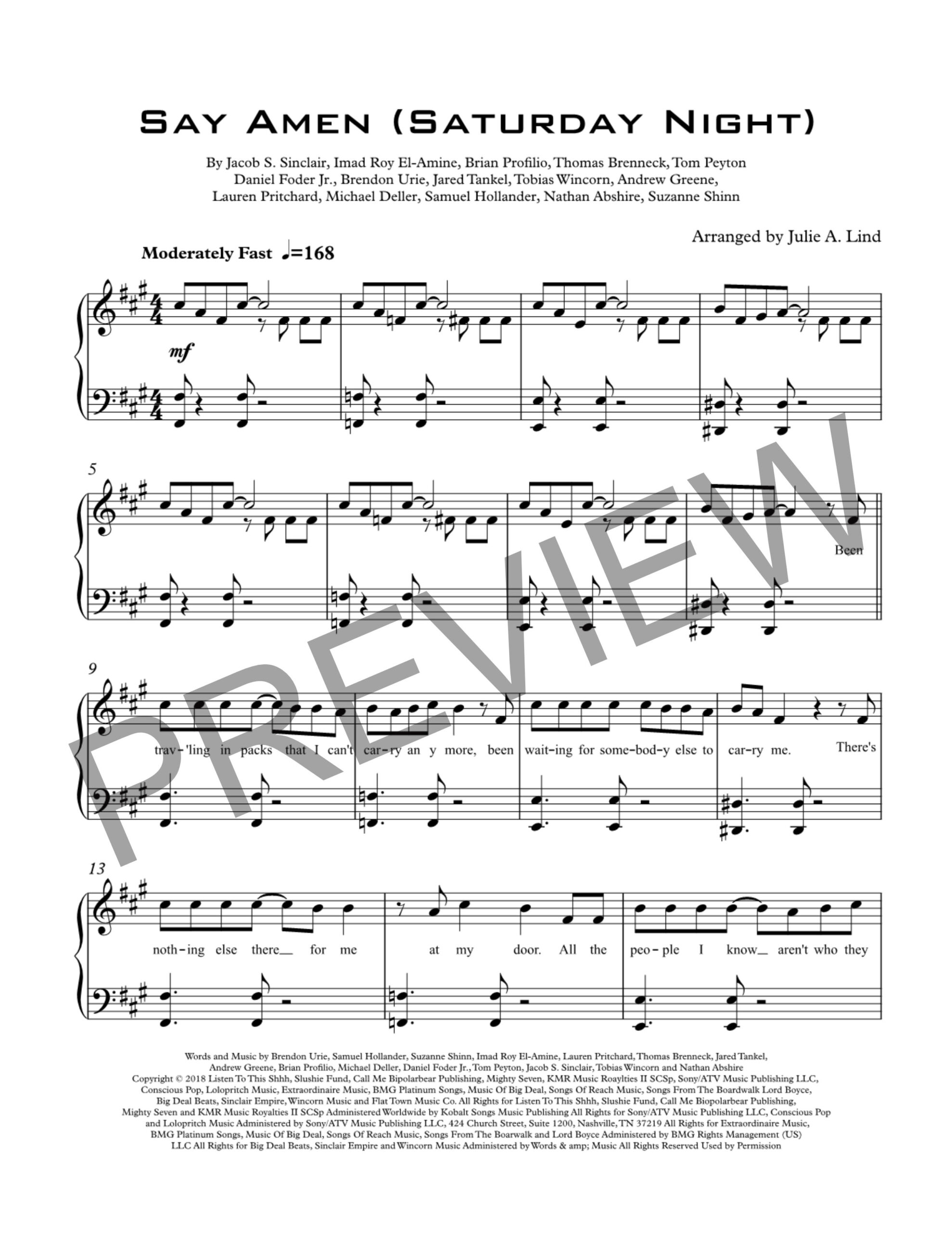 Say Amen (Saturday Night)