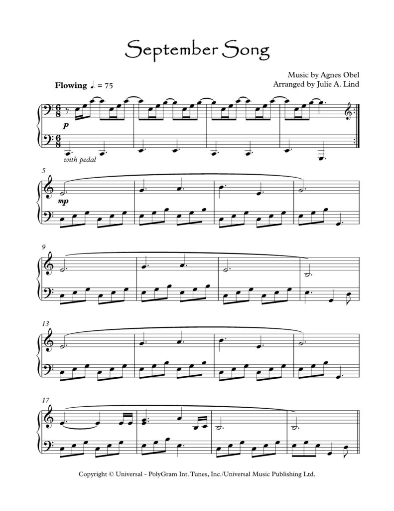 September Song - Piano