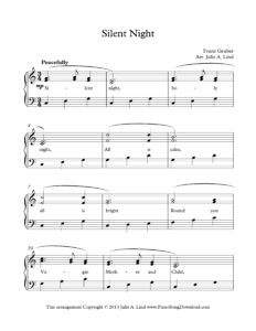Silent Night Level 3 flowing piano arrangement