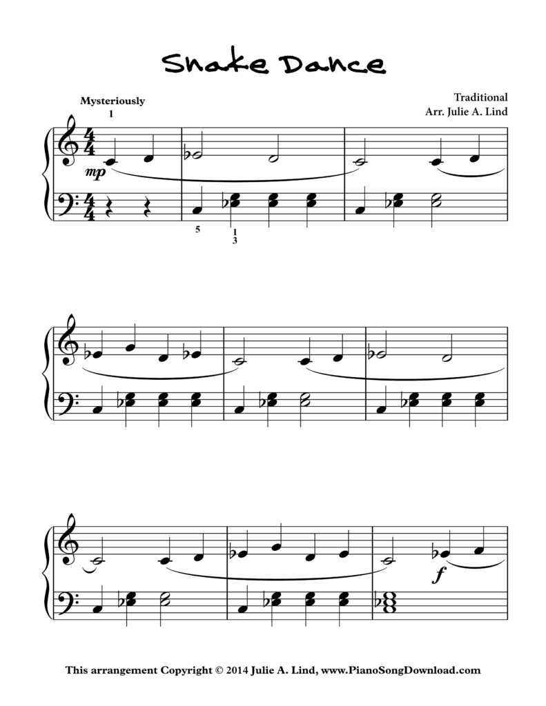 Snake Dance Level 2 Halloween piano solo