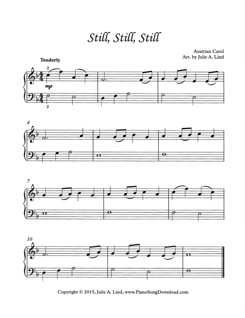 Still Still Still Level 3 Christmas piano arrangement in F Major