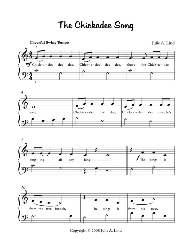 The Chickadee Song - Julie Lind