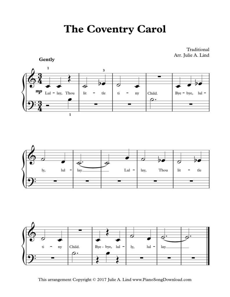 Print Free PDF: The Coventry Carol