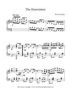 he Entertainer original Scott Joplin ragtime piano sheet music