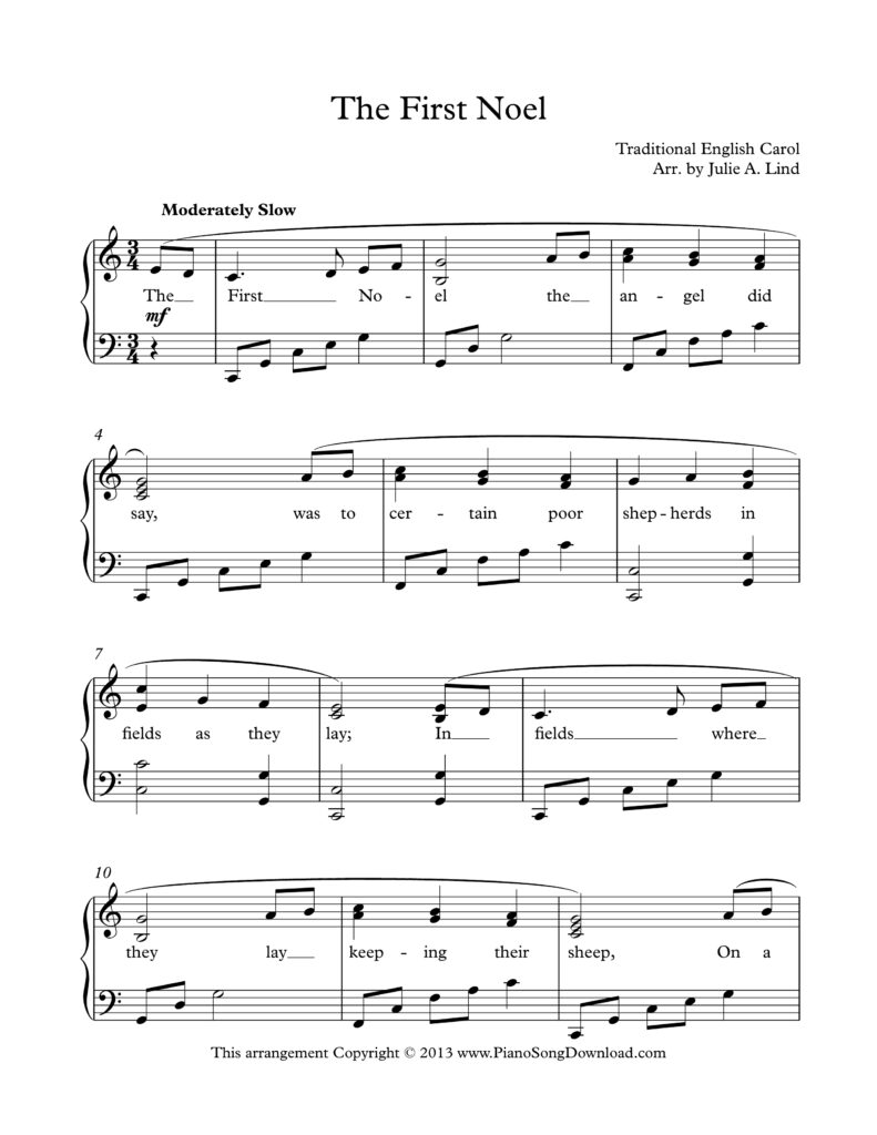 The First Noel Level 3 Christmas piano arrangement
