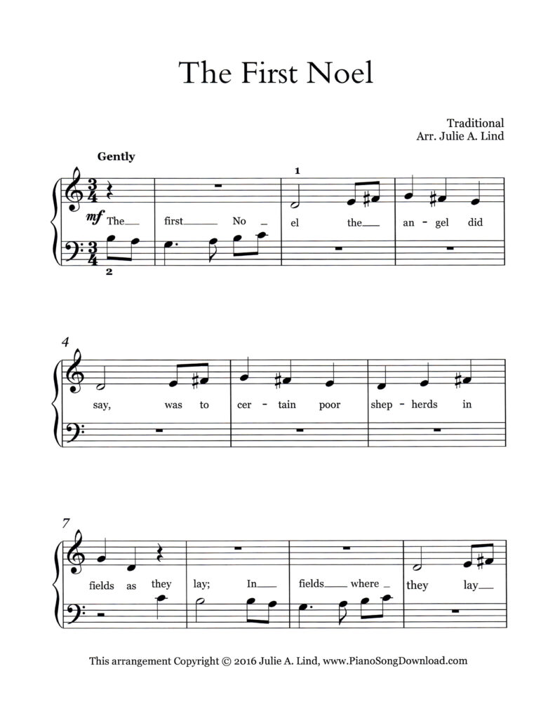 The First Noel Level 1 Christmas piano sheet music