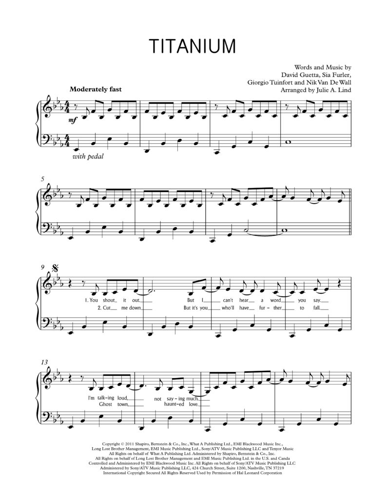 Titanium - Piano