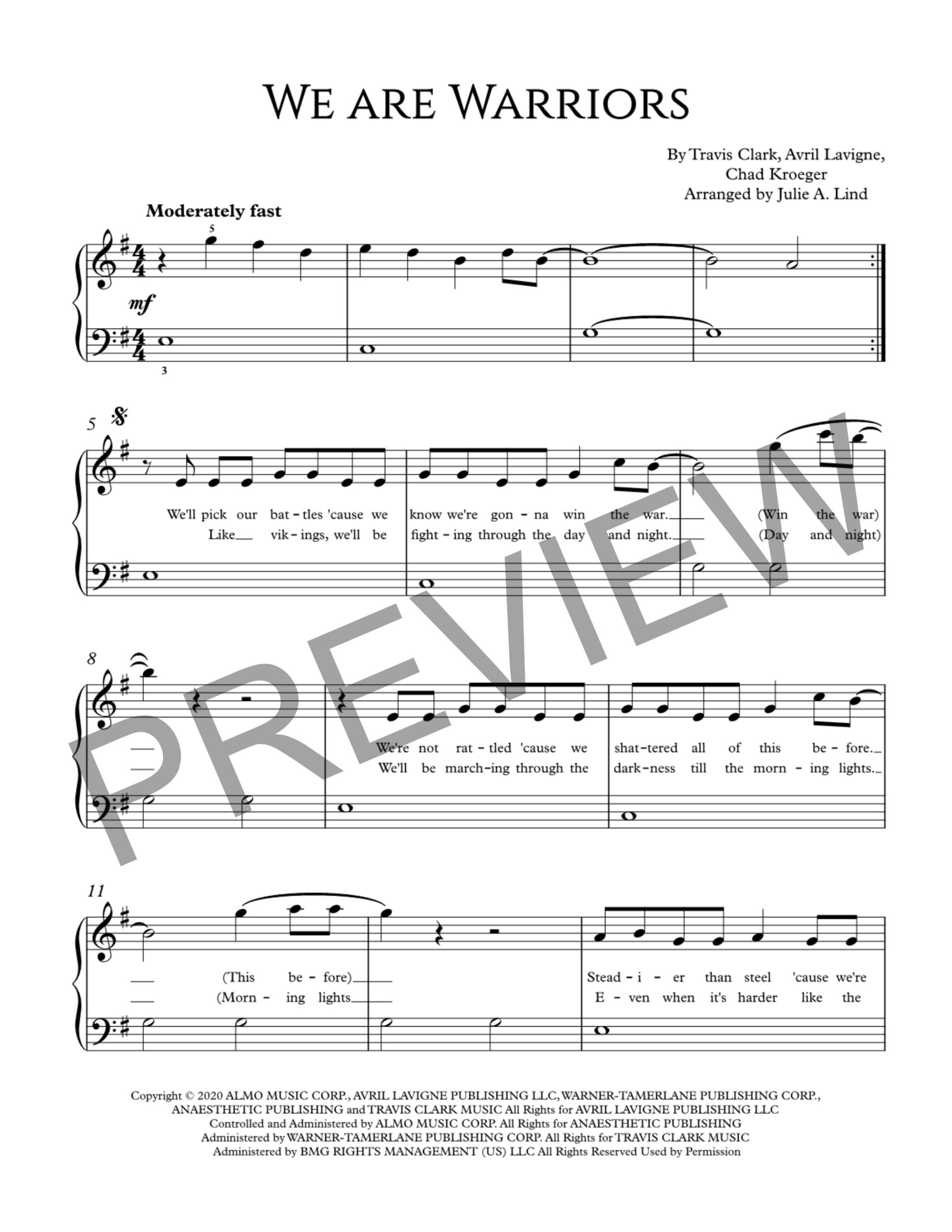 We Are Warriors (Warrior) by Avril Lavigne