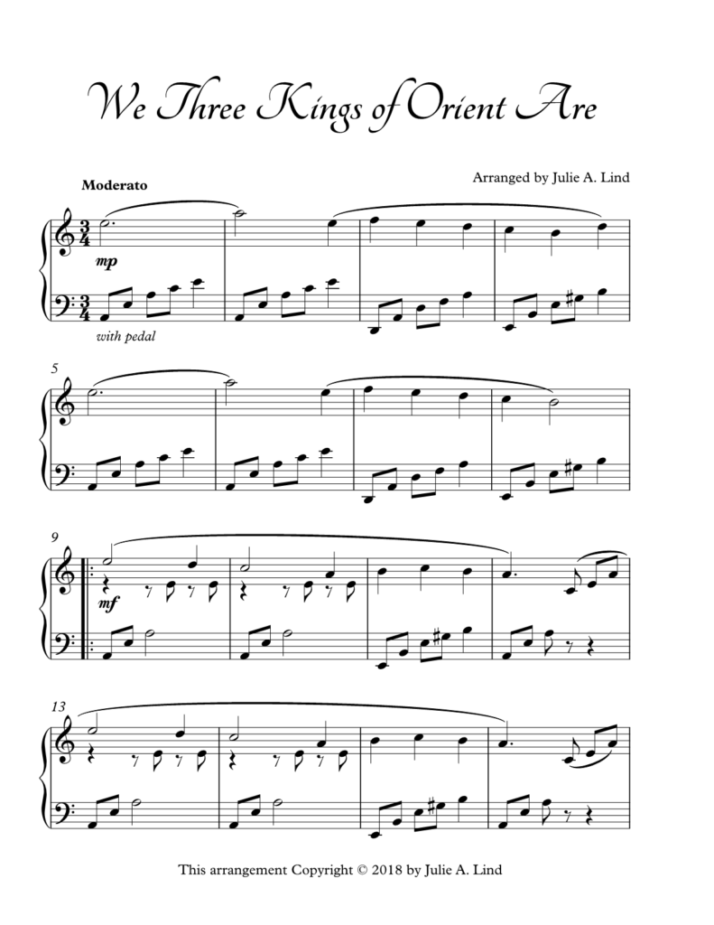 We Three Kings of Orient Are - Julie Lind