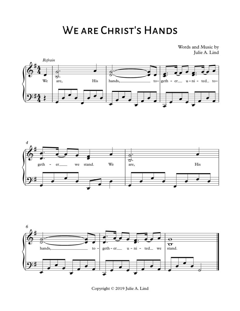 We are Christs Hands by Julie Lind