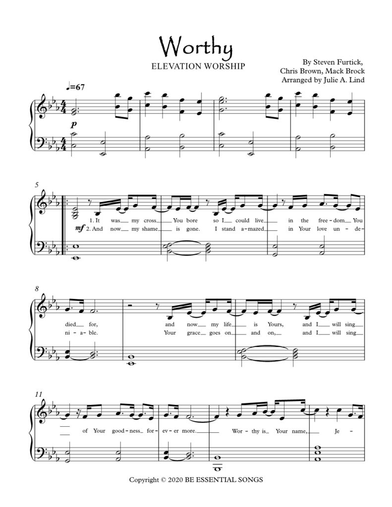 Worthy - Piano