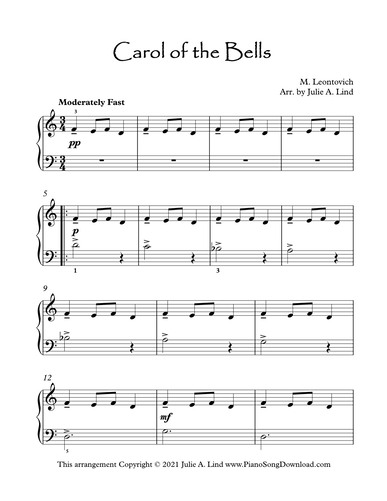 carol of the bells sheet music