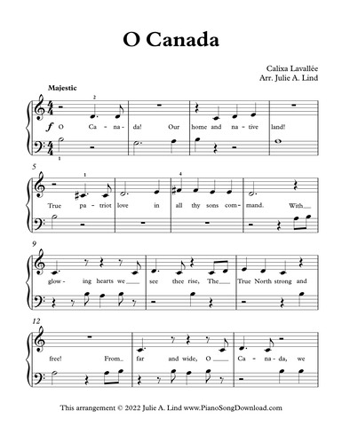 piano sheet music for beginners