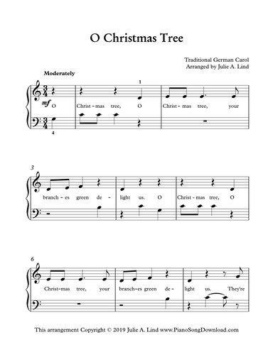 o christmas tree sheet music